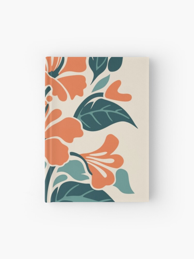 Thumbnail 1 of 3, Journal, Tropical Hibiscus in Retro Colors – Bold Floral Design designed and sold by Patricks-Art.