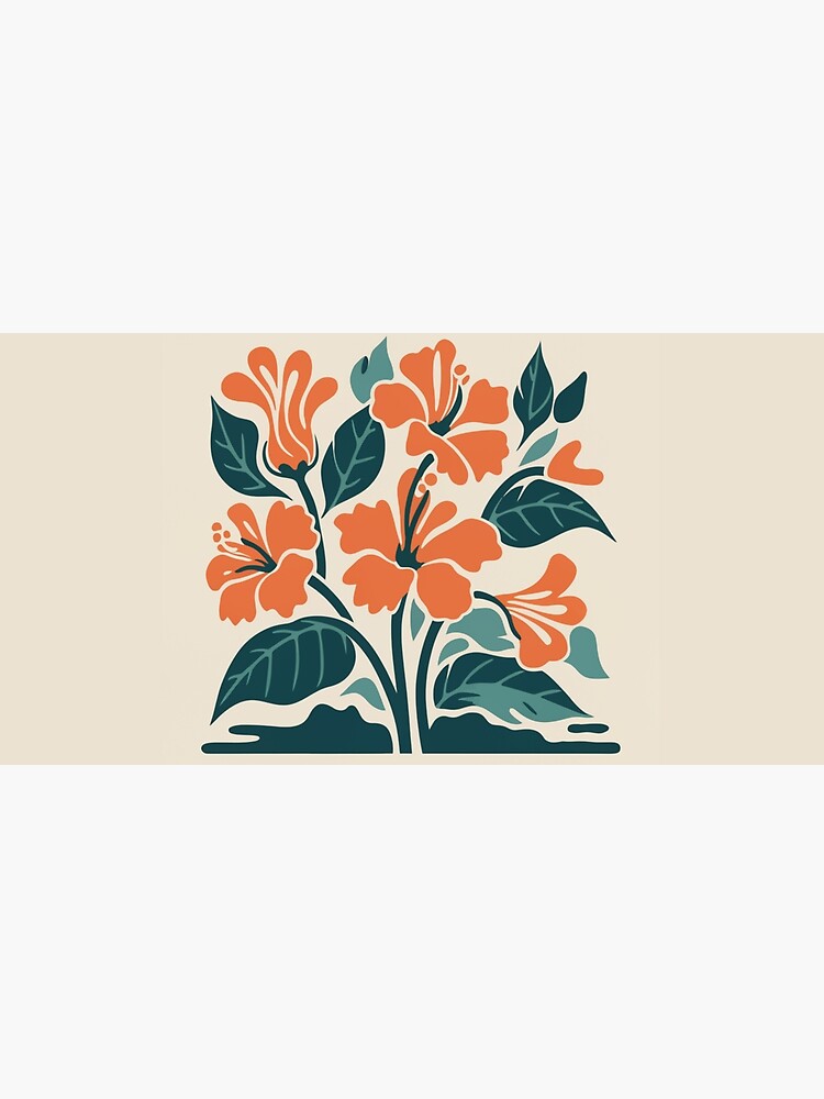 Thumbnail 5 of 5, Mouse Pad, Tropical Hibiscus in Retro Colors – Bold Floral Design designed and sold by Patricks-Art.