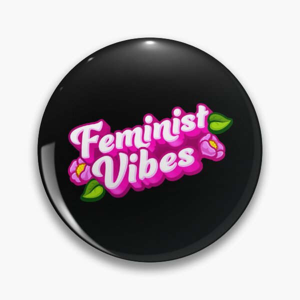 Item preview, Feminist Vibes with pink florals designed and sold by jazzydevil.