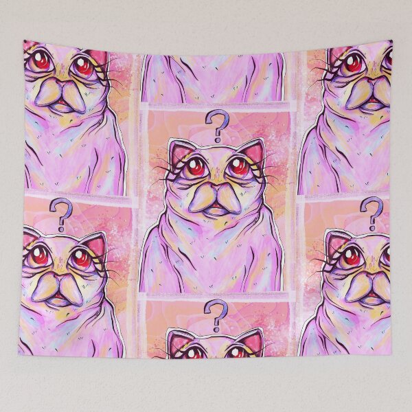 Item preview, confused kitty designed and sold by crestfallenmermaid.