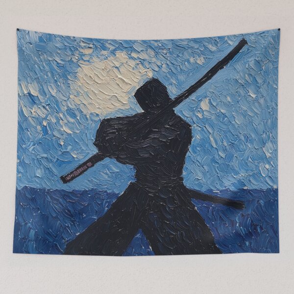 Item preview, Kendo fighter | Post-impressionist painting style designed and sold by ComicsFactory.