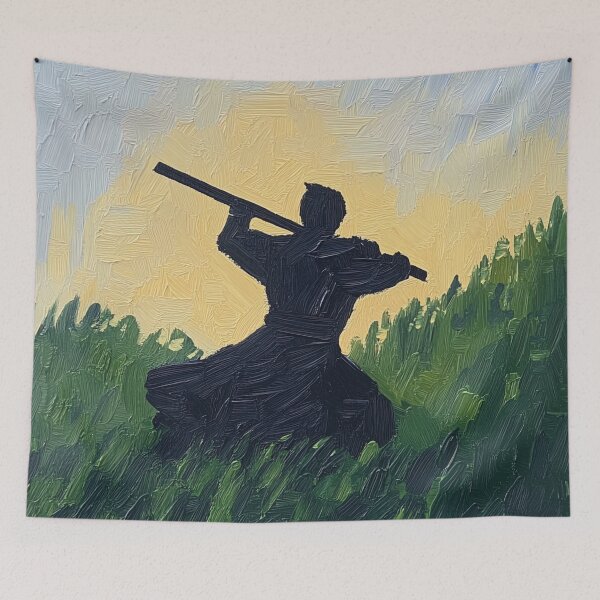 Item preview, Kenjutsu fighter  | Post-impressionist painting style designed and sold by ComicsFactory.