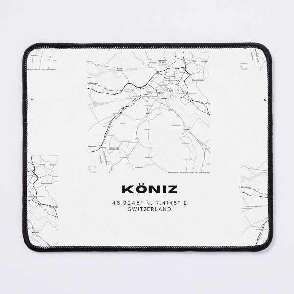 Item preview, Minimalist Black & White Köniz, Switzerland City Map designed and sold by RM-Journey.