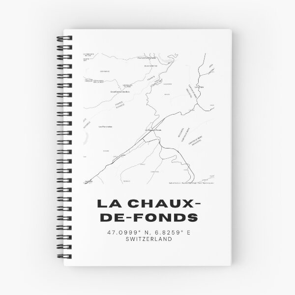 Item preview, Minimalist Black & White La Chaux-de-Fonds, Switzerland City Map designed and sold by RM-Journey.
