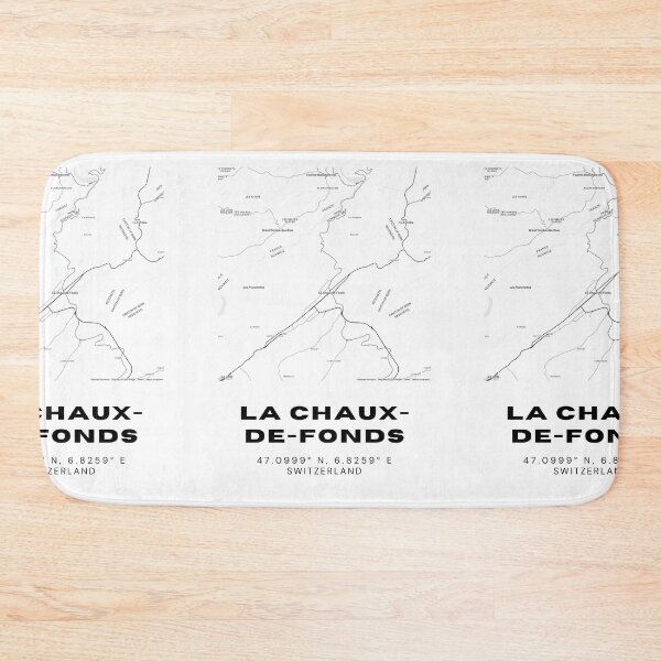 Item preview, Minimalist Black & White La Chaux-de-Fonds, Switzerland City Map designed and sold by RM-Journey.