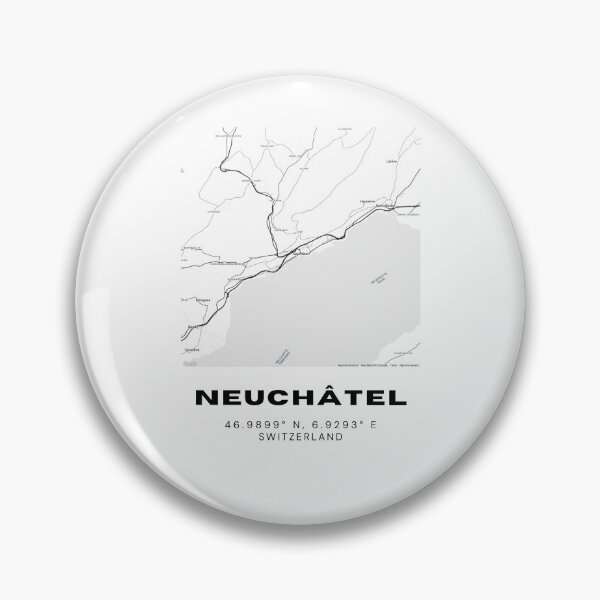 Item preview, Minimalist Black & White Neuchâtel, Switzerland City Map designed and sold by RM-Journey.