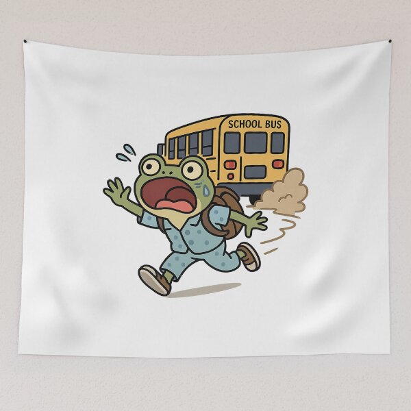 Item preview, Froggy Missed the Bus designed and sold by ALITOPRINCE.