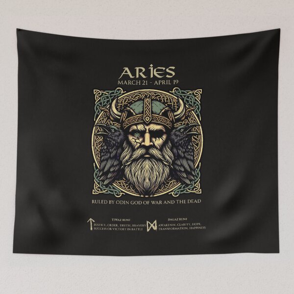 Item preview, Aries Ruler and Norse Viking God Odin designed and sold by Kjahli.