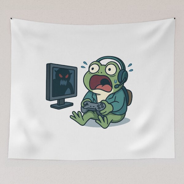 Item preview, Froggy Got Jump Scared While Gaming designed and sold by ALITOPRINCE.