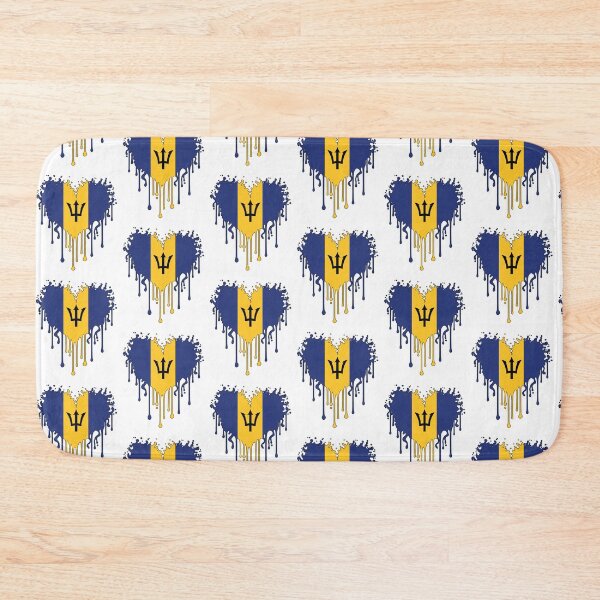 Item preview, Barbados Flag Heart – Caribbean Pride Design designed and sold by WHDProduction45.