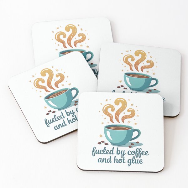 Item preview, Fueled by Coffee and Hot Glue designed and sold by Jollys-ArtShop.