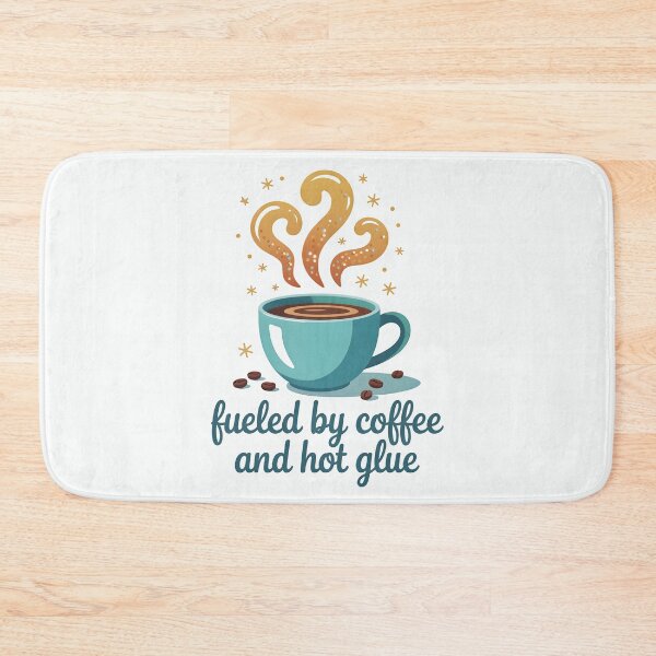 Item preview, Fueled by Coffee and Hot Glue designed and sold by Jollys-ArtShop.