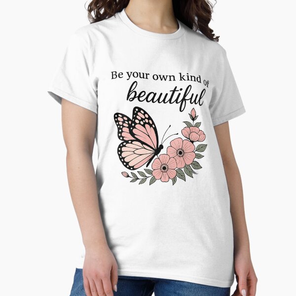Item preview, Be Your Own Kind of Beautiful – Butterfly & Floral Inspirational Art designed and sold by Luxe & Lovely Finds.