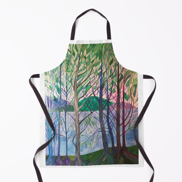 Item preview, Silver trees at a lake painting designed and sold by esvb.