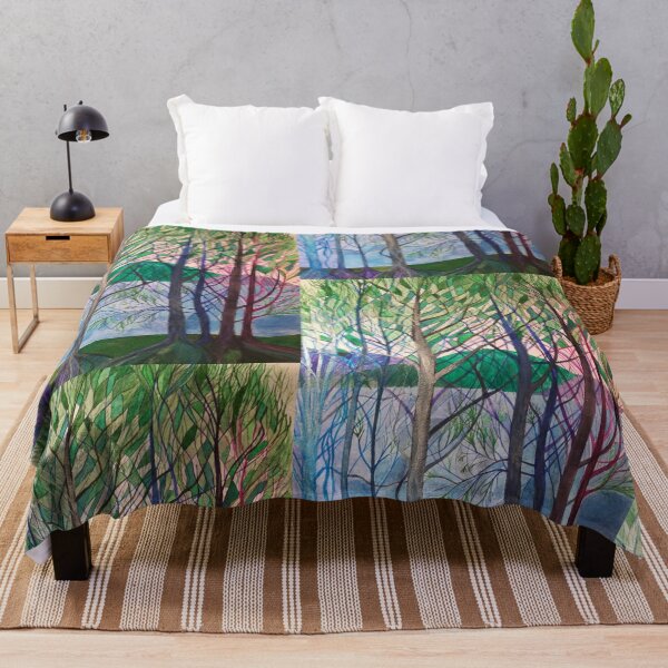 Item preview, Silver trees at a lake painting designed and sold by esvb.