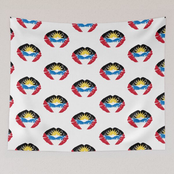 Item preview, Antigua Flag Lips – Bold Island Pride Design designed and sold by WHDProduction45.