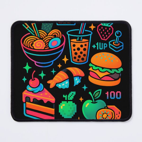 Item preview, Neon Gamer Food Icons designed and sold by Coloradodrawings.