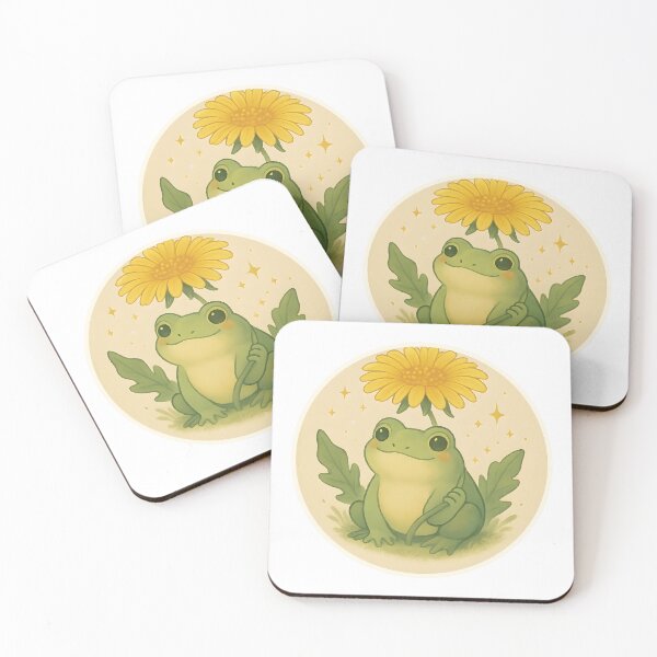 Item preview, Dandelion Frog – Whimsical Frog and Flower Sticker for Nature & Cottagecore Lovers designed and sold by WAUZ.