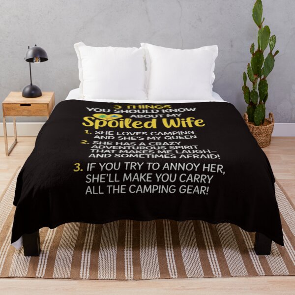 Item preview, 3 Things You Should Know About My Spoiled Wife – Funny Camping Lover Design designed and sold by Campingeve.