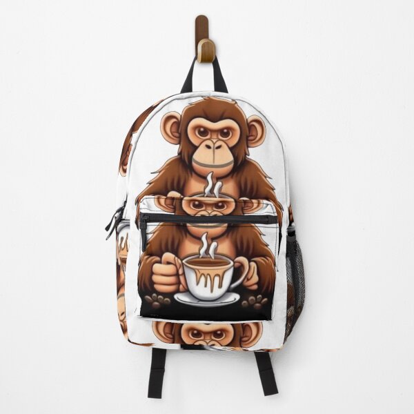 Item preview, Coffee First, Monkey Stickers designed and sold by SoulArtSara.