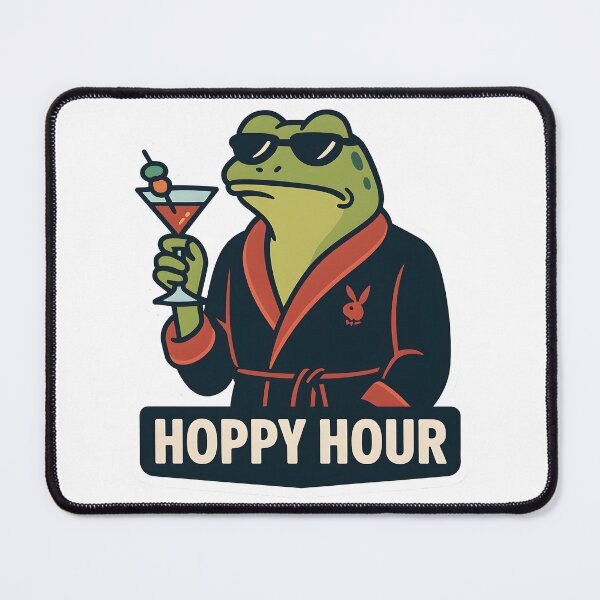 Item preview, Dandelion Frog - Retro Chill Frog in Robe Drinking Cocktail | Vector Art Sticker designed and sold by WAUZ.