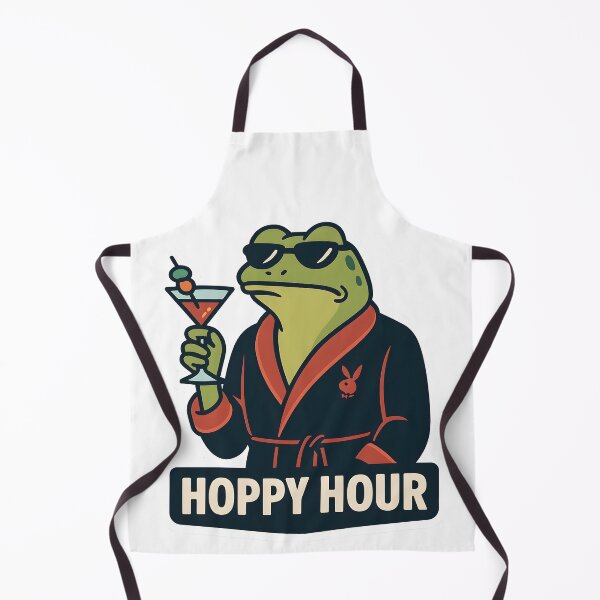 Item preview, Dandelion Frog - Retro Chill Frog in Robe Drinking Cocktail | Vector Art Sticker designed and sold by WAUZ.