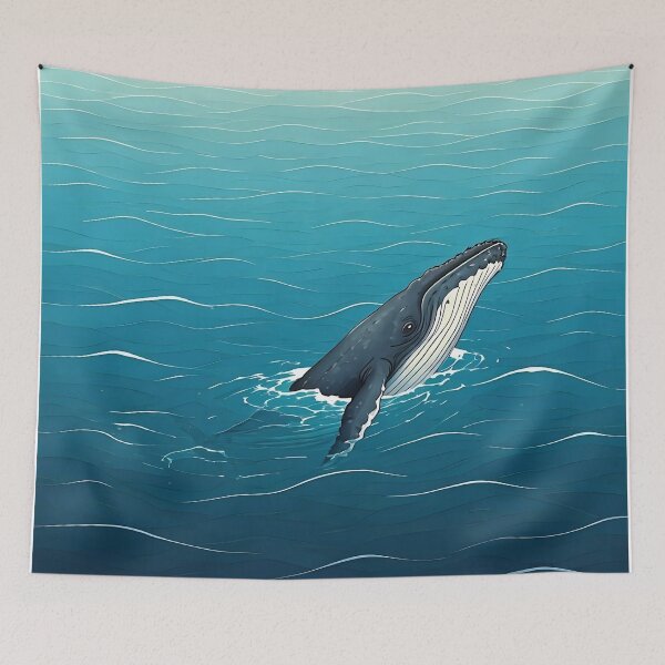 Item preview, Lonely whale in the ocean designed and sold by NatalieOlan.