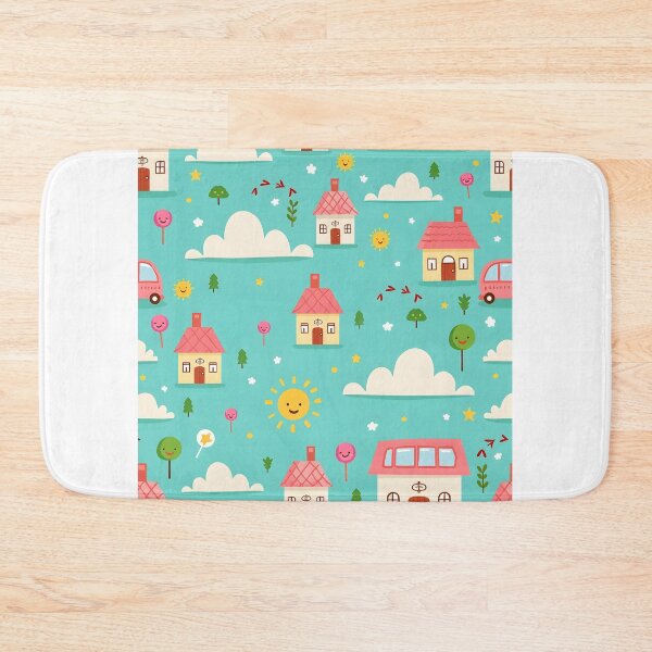 Item preview, Happy Town Seamless Pattern designed and sold by Rosaliartbook.
