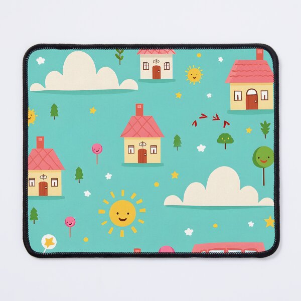 Item preview, Happy Town Seamless Pattern designed and sold by Rosaliartbook.