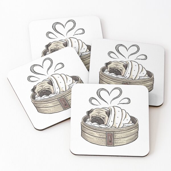 Item preview, Pug Bao Bun – Cute Sleeping Dog Illustration designed and sold by KateVil.