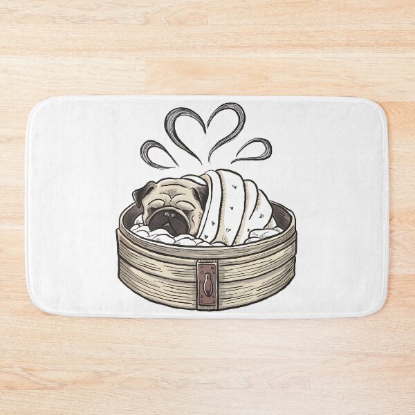Item preview, Pug Bao Bun – Cute Sleeping Dog Illustration designed and sold by KateVil.