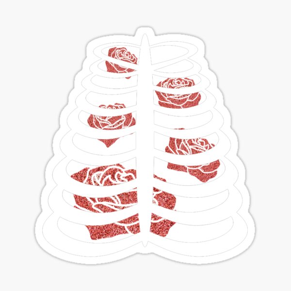 Item preview, Red Roses in White Rib Cage designed and sold by SunsetSpectrum.