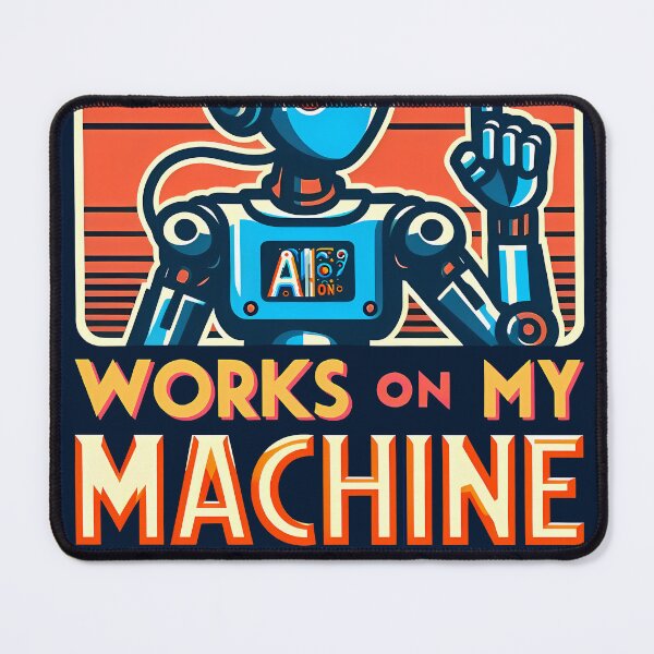 Item preview, Works on my Machine, typography designed and sold by maxmaj.