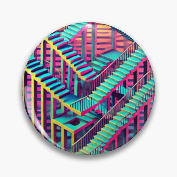 Item preview, Retro Illusions: An 80s Escher Tribute designed and sold by annenambiro.