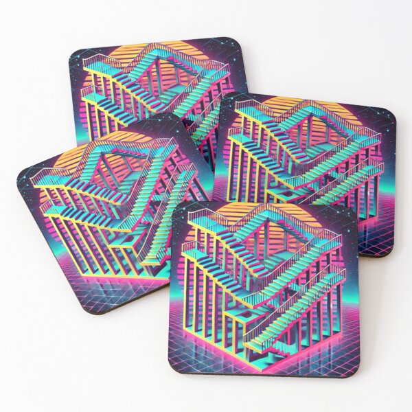 Item preview, Retro Illusions: An 80s Escher Tribute designed and sold by annenambiro.