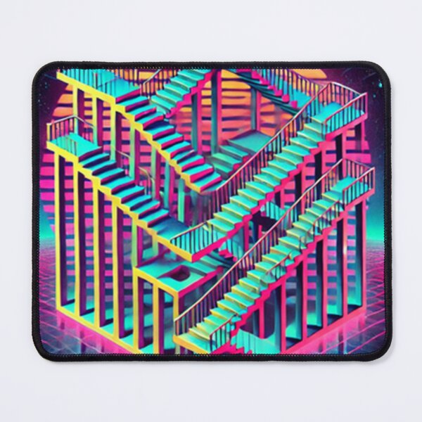 Item preview, Retro Illusions: An 80s Escher Tribute designed and sold by annenambiro.