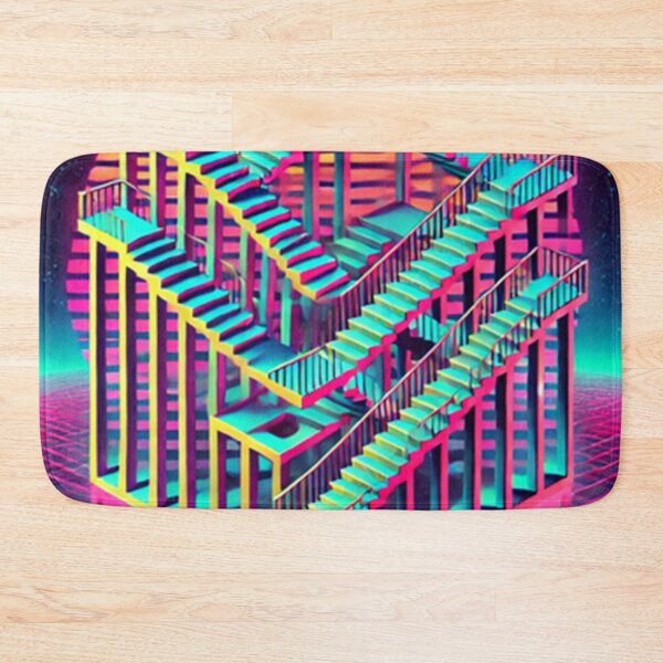 Item preview, Retro Illusions: An 80s Escher Tribute designed and sold by annenambiro.