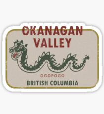 Okanagan Valley British Columbia Vintage Travel Decal Sticker