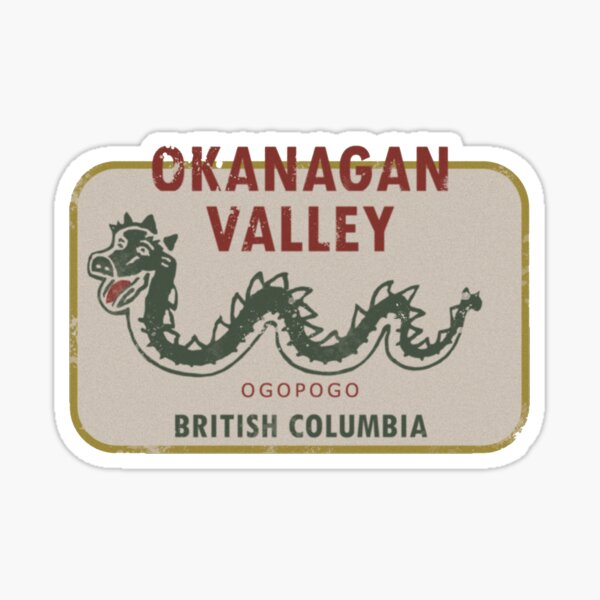 Okanagan Valley British Columbia Vintage Travel Decal Sticker