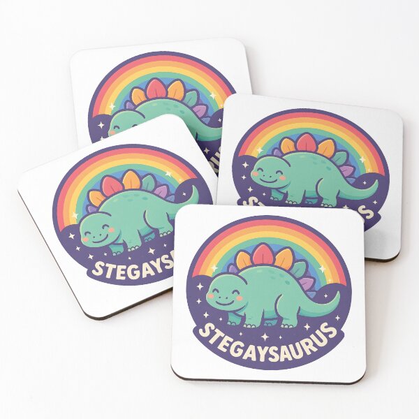 Item preview, Stegaysaurus – Cute Rainbow Dinosaur Pride Sticker | LGBTQ+ Funny Dino Design designed and sold by WAUZ.