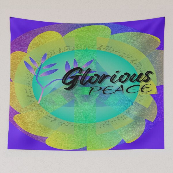 Item preview, PEACE Glorious Peace Graphic designed and sold by BrightrDayMusicArt.
