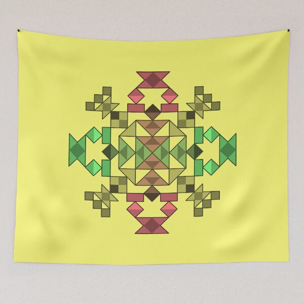 Item preview, A large mandala in a harmonious color palette based on the color of the year 2025 - Butter Yellow designed and sold by Prem-Adri.