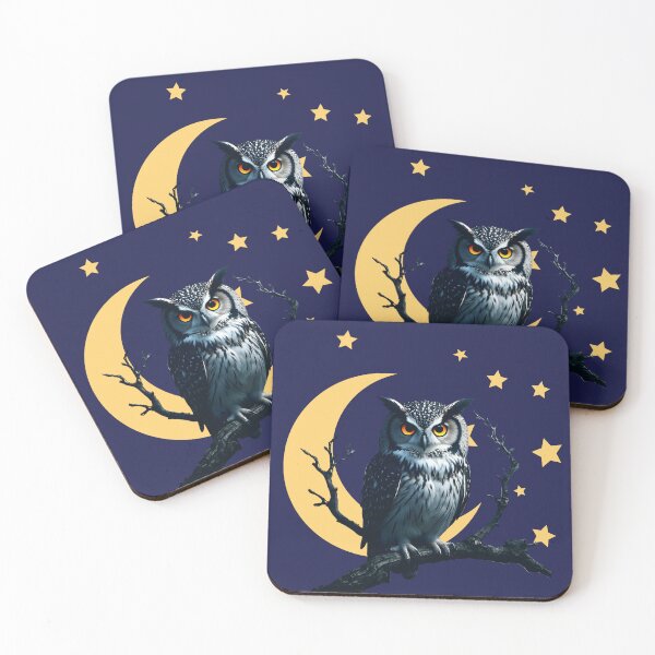 Item preview, Lunar Watcher: Owl Under the Stars designed and sold by Harmon Luxe Studio .
