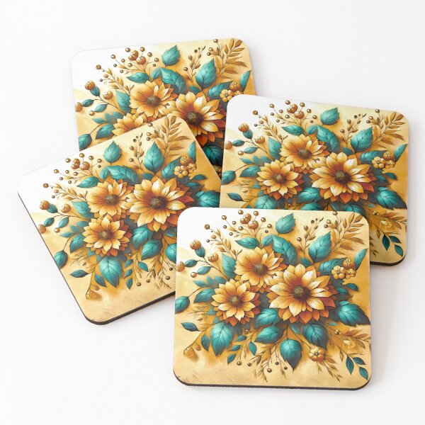 Item preview, Golden Flowers - V5 designed and sold by Anas Arts.