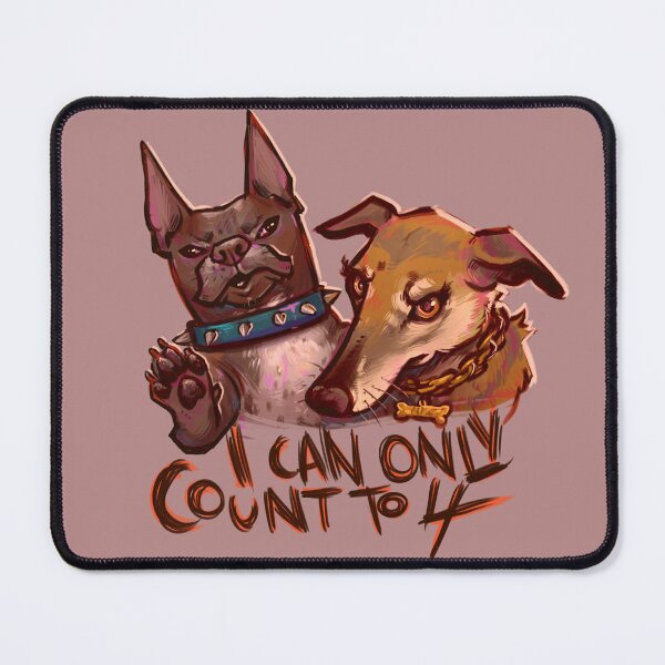 Item preview, I Can Only Count To 4 - Funny dog portrait designed and sold by ishaliart.
