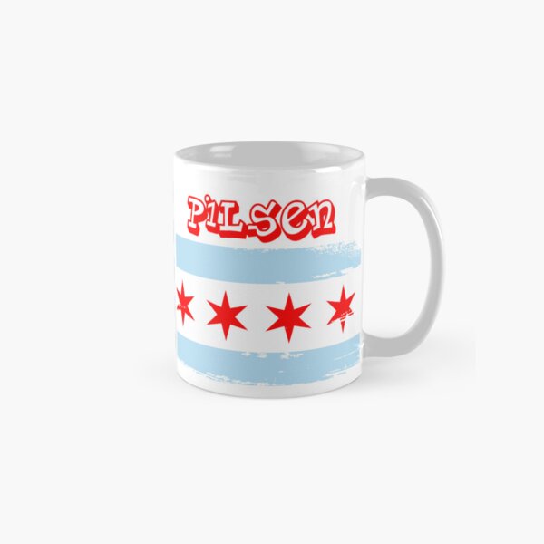 Vista previa del artículo con la obra «El barrio de Pilsen de Chicago», diseñado y vendido por ChicagoTees.
