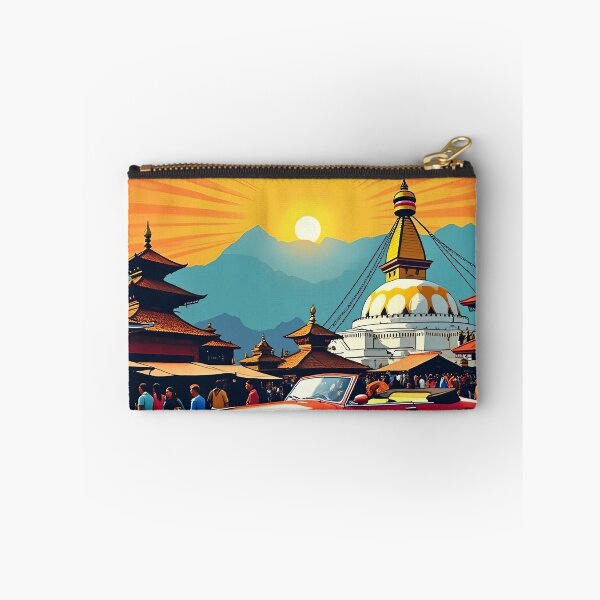 Item preview, Colorful Nepal Travel Art | Retro Pop Art Poster | Vibrant Kathmandu Wall Print | Himalayan Landscape Design | Vintage Nepal Decor designed and sold by PaintedPixels01.