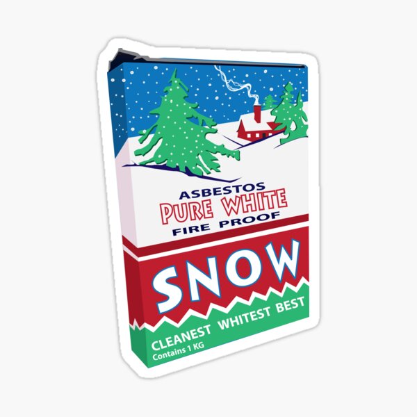 Item preview, Asbestos Snow, retro product fake Snow designed and sold by ASKEW GRAPHICS.