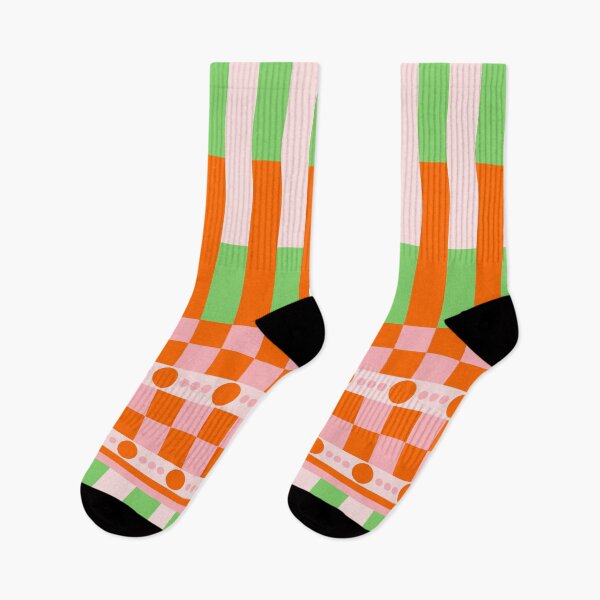 Item preview, 70s Pop Art Geometric Pink Orange Lime Seamless Repeat  designed and sold by Sharon Schwalbe.
