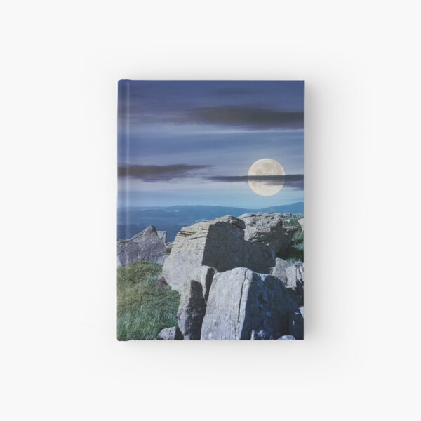 time change over the panorama of Runa mountain Hardcover Journal